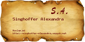 Singhoffer Alexandra névjegykártya