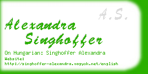 alexandra singhoffer business card